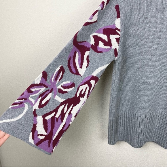 Cabi Women's Medium Eden Turtleneck Pullover Sweater Bell Statement Sleeves Gray - Picture 11 of 16